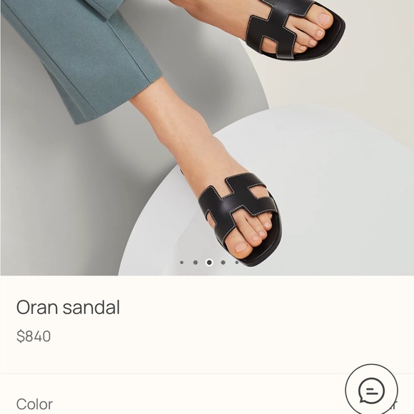 Hermès Oran Sandals Black - Picture 9 of 9